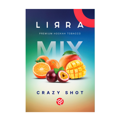 Табак Lirra Crazy Shot (Апельсин Манго Маракуйя) - 50 грамм