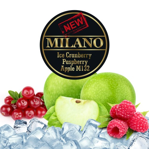Табак Milano Ice Cranberry Raspberry Apple M132 (Лёд Клюква Малина Яблоко) - 50 грамм