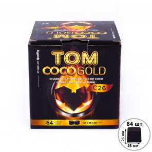 Уголь кокосовый Tom Cococha C-26 1 кг (64 шт)