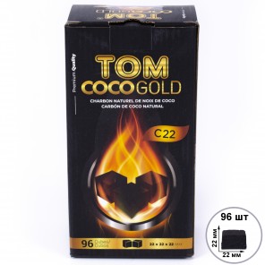Уголь кокосовый Tom Cococha С-22 1кг (96 шт)