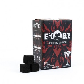 Уголь кокосовый Escobar (Эскобар) 1кг (72 шт) в коробке