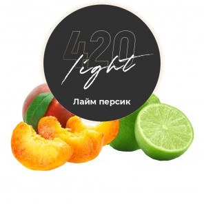 Табак 420 Light Лайм Персик - 100 грамм