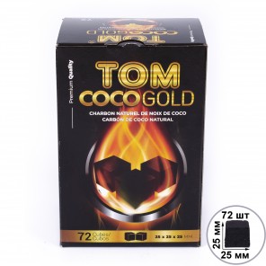 Уголь кокосовый Tom Cococha Gold 1кг (72 шт)