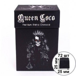 Уголь кокосовый Queen Coco 1кг (72 шт)