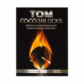 Уголь кокосовый Tom Cococha Silver 1кг (60 шт)