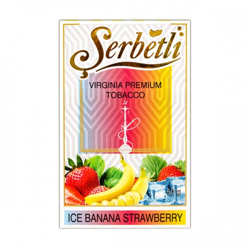 Табак Serbetli Ice Banana Strawberry (Лед Банан Клубника) - 50 грамм